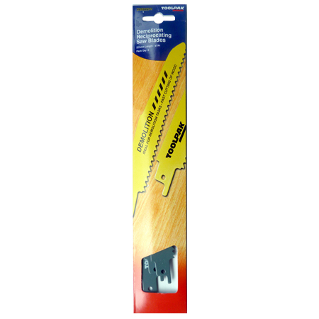 Reciprocating Saw Blade 225mm 6 TPI Demolition Wood Pack of 3